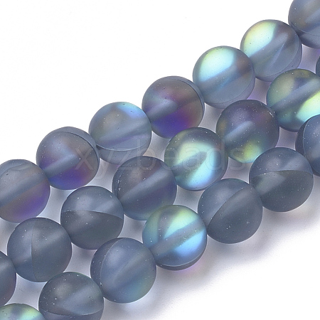 Synthetic Moonstone Beads Strands G-S283-01-10mm-1