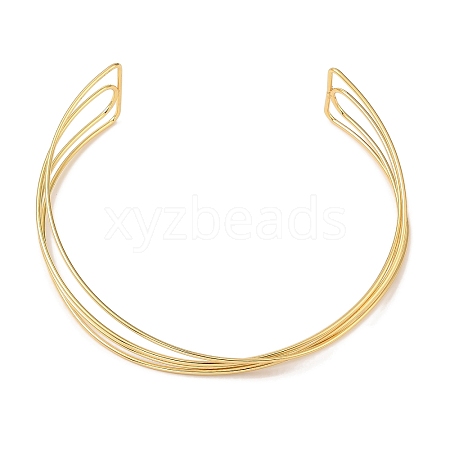 Rack Plating Brass Cuff Bangles BJEW-Q350-03G-1