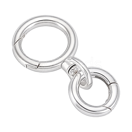 2Pcs 2 Styles 925 Sterling Silver Spring Gate Clasps STER-PH0004-94-1