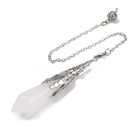 Natural Quartz Crystal Pointed Dowsing Pendulum Big Pendants G-H285-06P-A25-1