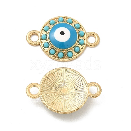 Alloy Connector Charms with Enamel and Synthetic Turquoise FIND-YW0003-53-1