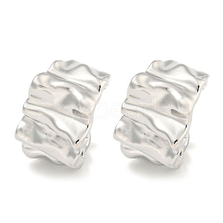 Brass Cuff Earrings for Women EJEW-C104-120P-1