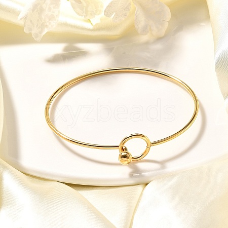 304 Stainless Steel Bangle BJEW-H530-01G-1