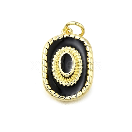 Brass Enamel Pendants KK-K400-20G-03-1