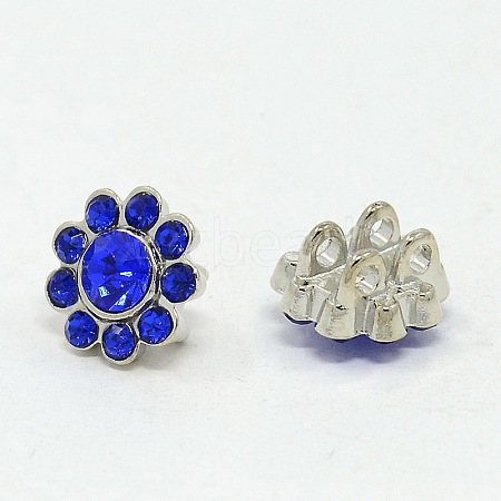 Alloy Multi-Strand Rhinestone Links X-ALRI-H213-05P-1