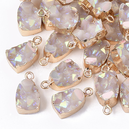 Druzy Resin Pendants RESI-S383-010-B03-1