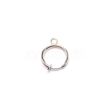 Brass Clip-on Hoop Earring Findings KK-WH0047-02D-1