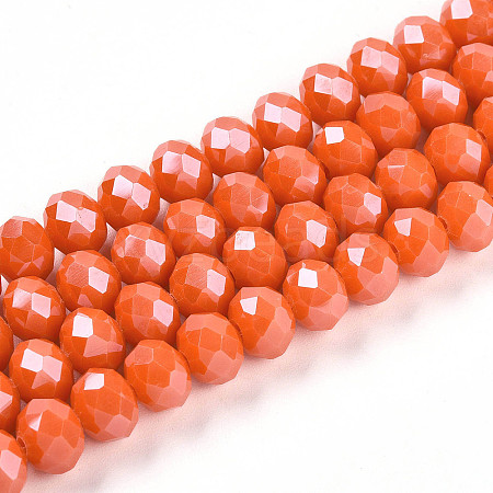 Electroplate Glass Beads Strands EGLA-A034-P8mm-A29-1