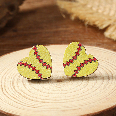 Wooden Stud Earrings PI5044-3-1