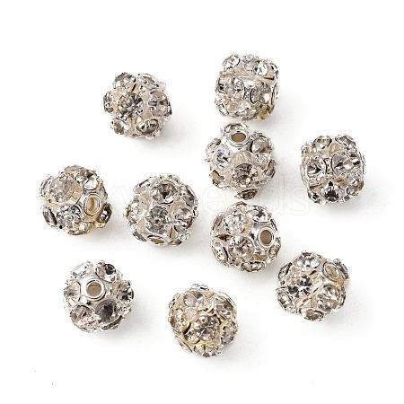 Brass Rhinestone Beads RB-H034-4-1