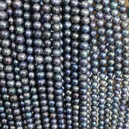 Potato Electroplated Natural Cultured Freshwater Pearl Beads Strands X1-PEAR-TAC0002-01B-1