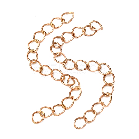 Brass Curb Chain Extender KK-T069-35C-1