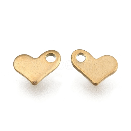 Ion Plating(IP) 304 Stainless Steel Heart Charms STAS-F075-21-1