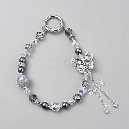 Glass & Resin Beaded Mobile Phone Straps AJEW-SZC0003-06A-1