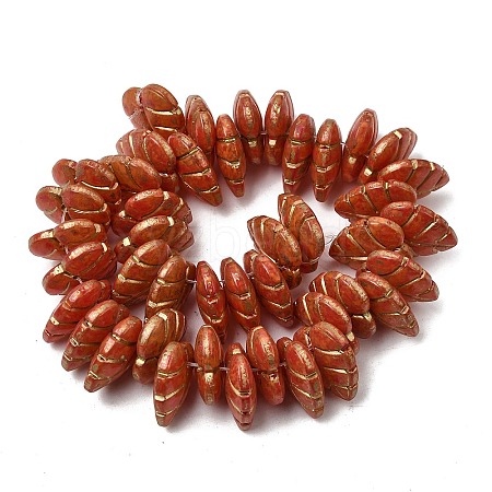 Painted Glass Beads Strands GLAA-Z021-07D-1