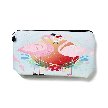 Flamingo Pattern Polyester  Makeup Storage Bag AJEW-Z013-01D-1