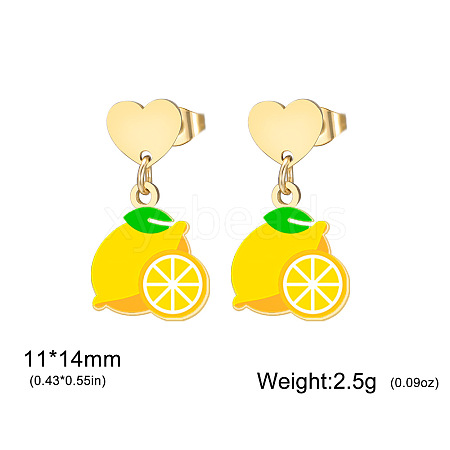 304 Stainless Steel Stud Dangle Earrings WG2FA29-06-1