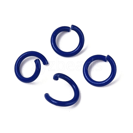 Spray Painted Iron Open Jump Rings IFIN-T017-04B-06-1