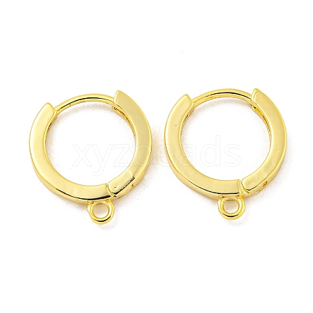Brass Hoop Earrings EJEW-L211-012C-G-1