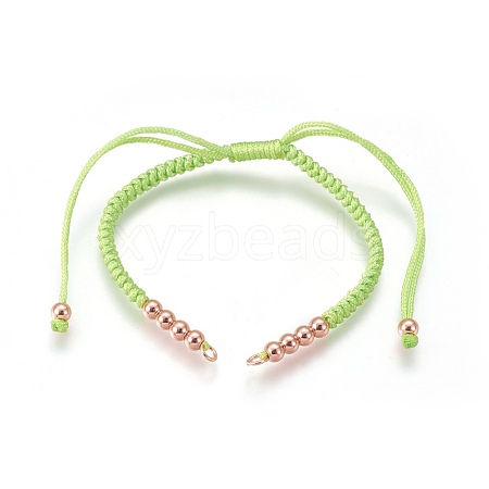 Nylon Cord Braided Bead Bracelets Making BJEW-F360-FRG07-1