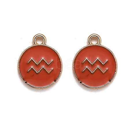 Alloy Enamel Pendants ENAM-S124-01B-12J-1