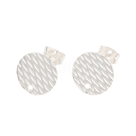 304 Stainless Steel Ear Stud Findings STAS-O119-16C-S-1