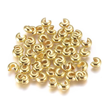 Iron Crimp Beads Covers KK-CJC0001-06C-G-1