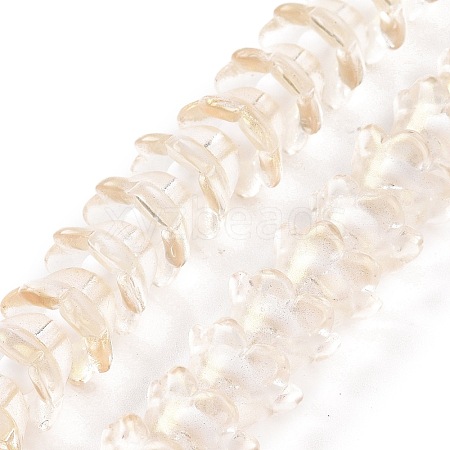 Transparent Glass Beads Strands LAMP-H061-01D-02-1