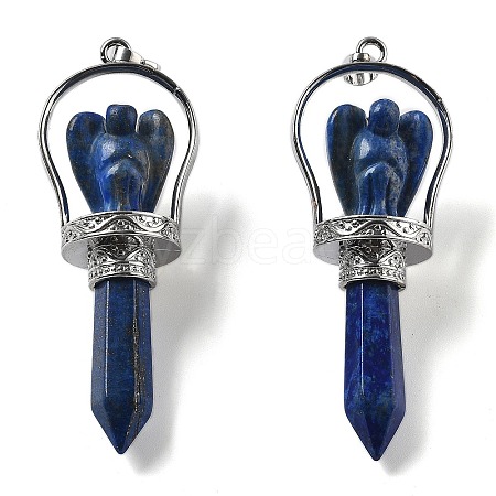 Natural Lapis Lazuli Pointed Big Pendants KK-H491-01P-03-1