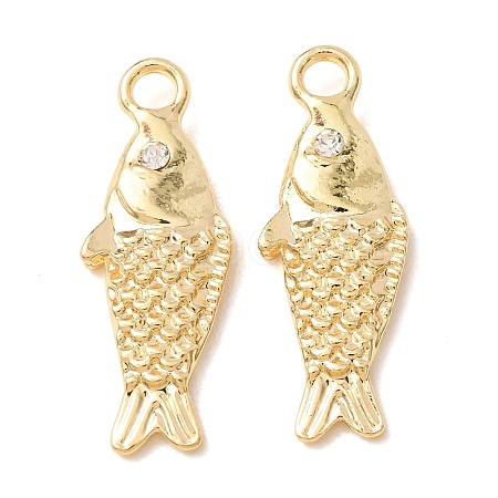 Alloy with Crystal Rhinestone Pendants AL-CBA7256-07G-1