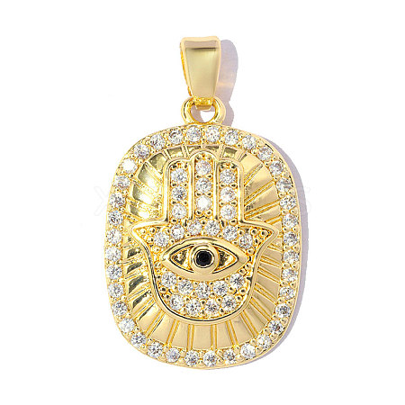 Brass Micro Pave Black Cubic Zirconia Pendants CU-OY001-13G-1