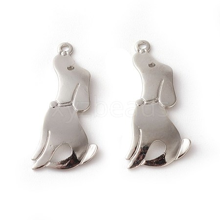 Brass Puppy Pendants KK-F772-04P-1