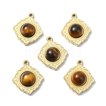 Natural Tiger Eye Pendants STAS-L080-009G-08-1