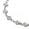 Non-Tarnish 304 Stainless Steel Rhombus Link Chain Necklaces NJEW-H019-03P-2