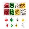 Christmas Theme PVD Vacuum Plating Brass Bell Charms KKB-LS0001-01-1