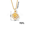 Chic Colorful Clover Pendant Necklace with Sparkling Diamonds YY8832-8-1