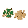 304 Stainless Steel with Green Enamel Pendants SA-CBA061A-04G-2