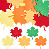 4 Sets Leaf Wool Needle Felting Decoration DIY-MA0006-83B-1