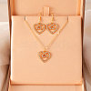Alloy Rhinestone Pendant Necklaces & Dangle Earrings Sets for Women FS-WGD52C4-06-1