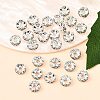 Brass Crystal Rhinestone Spacer Beads X-RB-A006-7MM-S-4