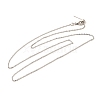 1mm Rack Plating Brass Cable Chain Adjustable Slider Necklaces for Women Men MAK-L044-04P-1