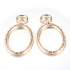 Rack Plating Alloy Open Back Bezel Big Pendants PALLOY-T005-08G-FF-1