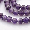 Natural Amethyst Round Beads Strands G-N0120-11A-6mm-1