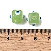 Resin Evil Eye European Beads RESI-A021-15-2