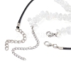 2Pcs 2 Style Opalite Bullet & Alloy Sun Pendant Necklaces Set NJEW-JN04514-01-5