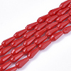 Opaque Solid Color Glass Beads Strands X-GLAA-T009-001A-1
