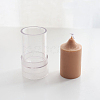 DIY Spire Shape Cylinder Plastic Candle Molds CAND-PW0001-009C-1
