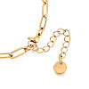 Ion Plating(IP) 304 Stainless Steel Paperclip Chain Necklace X-NJEW-D045-14G-01-2