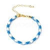 Braided Round Polyester Cord Bracelet Makings FB-CBAEDA0-01G-32-1