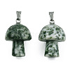Natural Green Spot Jasper Pendants X-G-N0325-10Q-2